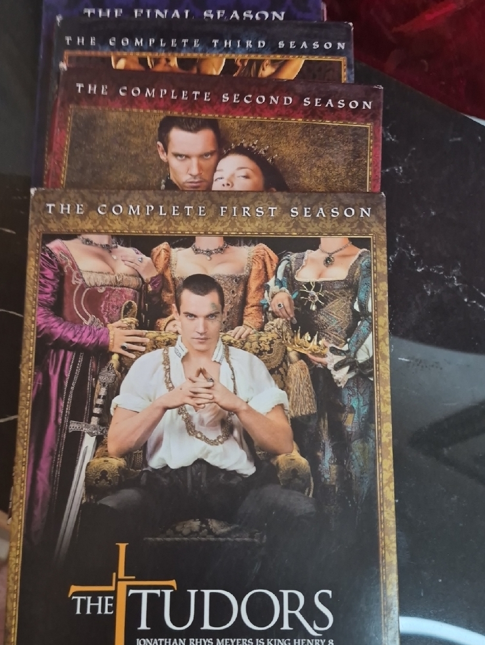 The Tudors Complete Seasons 1-4 DVD Set - Black & Gold Covers